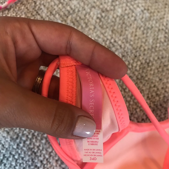 Victoria’s Secret coral pink bikini top - Picture 3 of 3